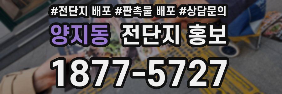 양지동 전단지 홍보