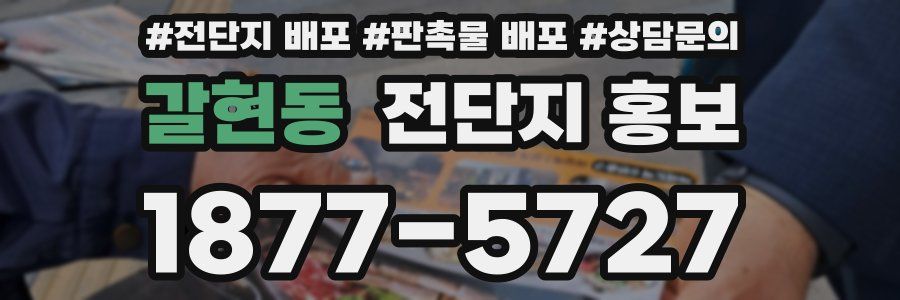 갈현동 전단지 홍보
