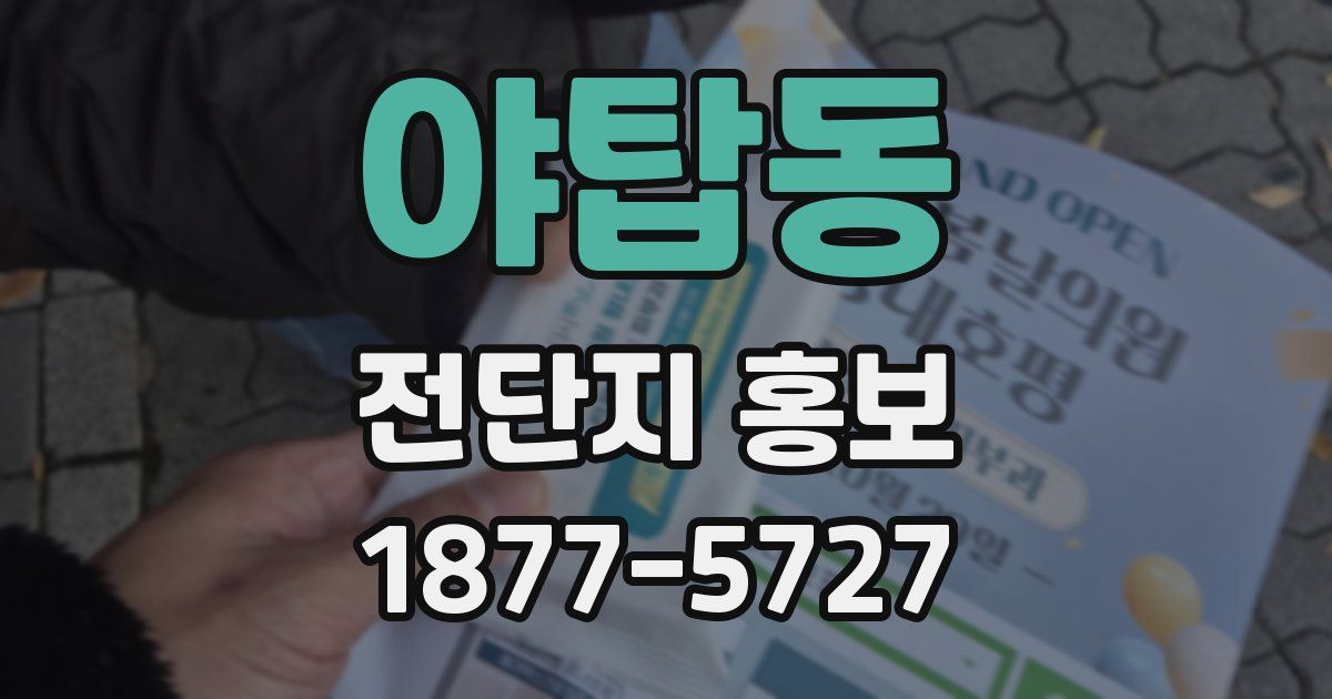 야탑동 전단지 홍보