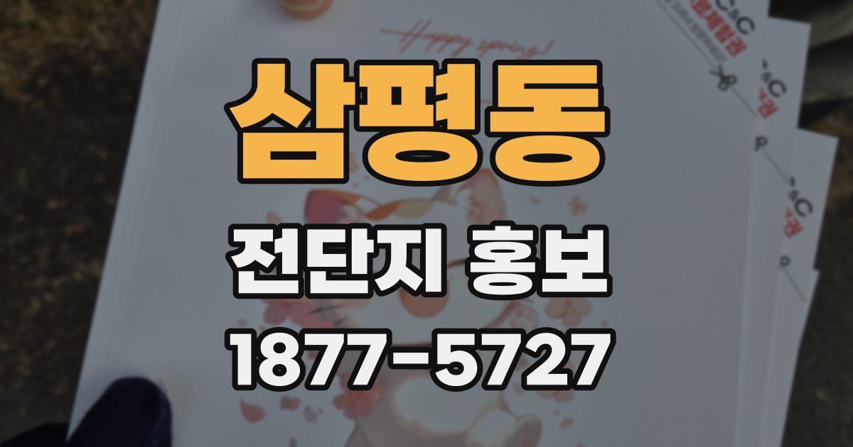 삼평동 전단지 홍보