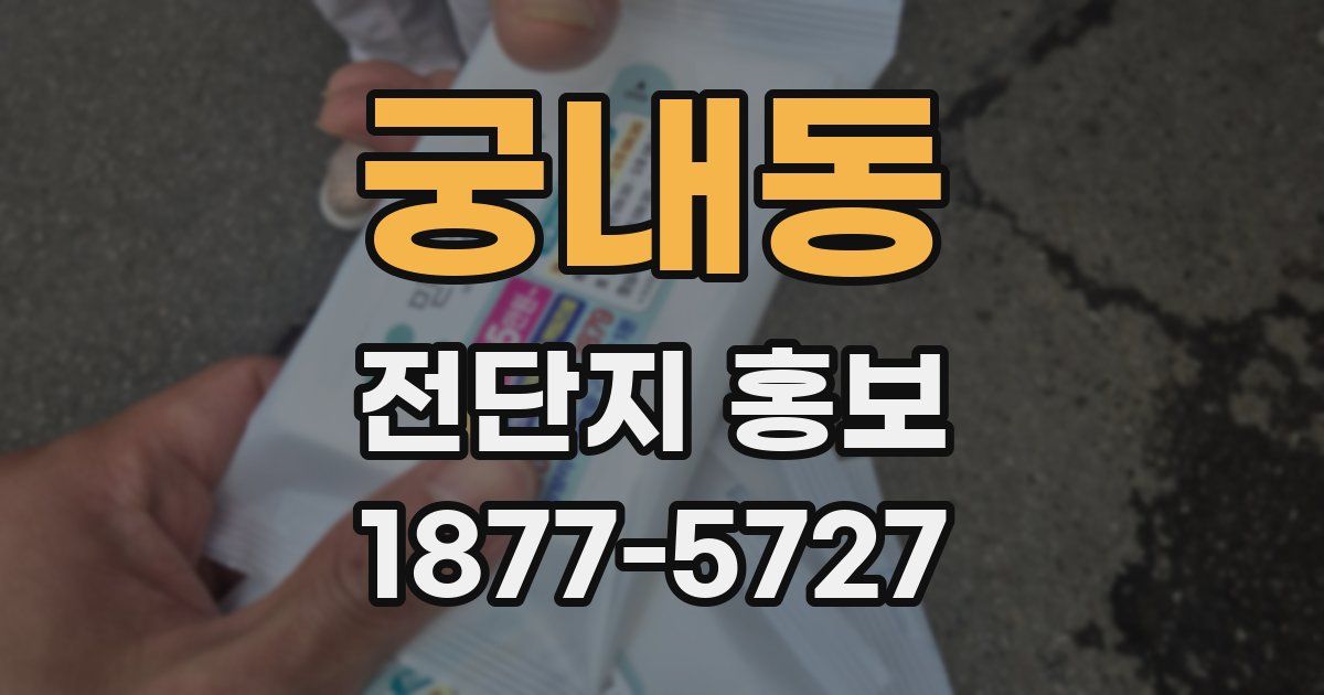 궁내동 전단지 홍보