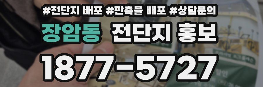 장암동 전단지 홍보
