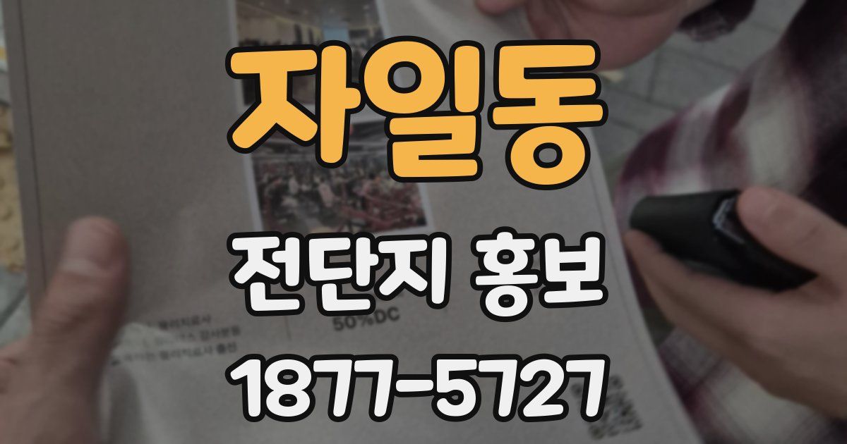자일동 전단지 홍보