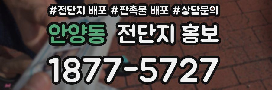 안양동 전단지 홍보