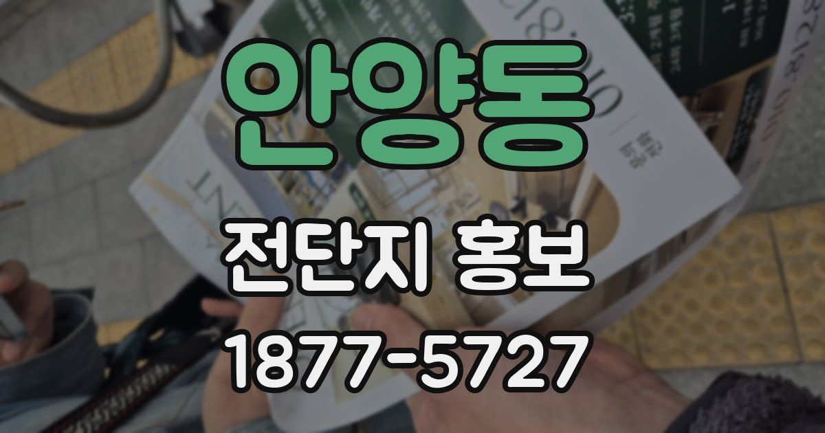 안양동 전단지 홍보
