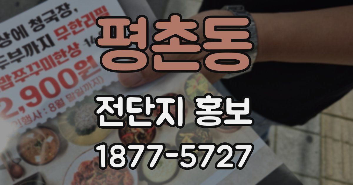 평촌동 전단지 홍보