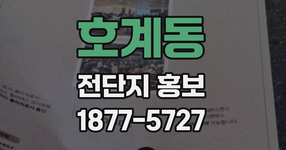 호계동 전단지 홍보