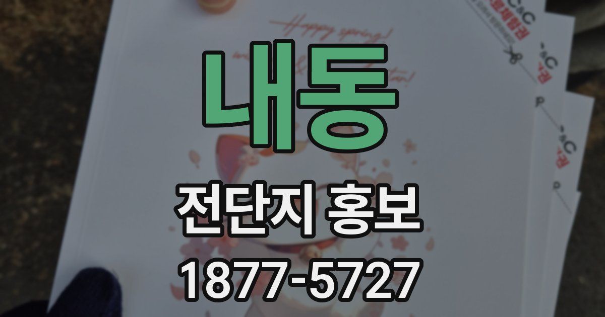 내동 전단지 홍보