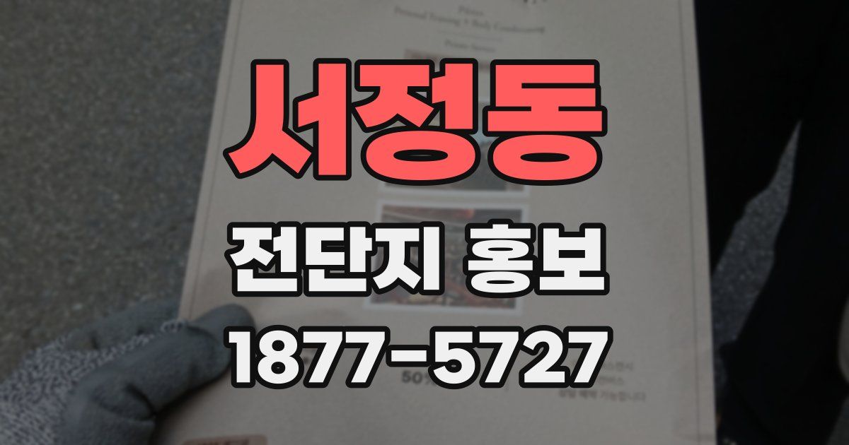 서정동 전단지 홍보