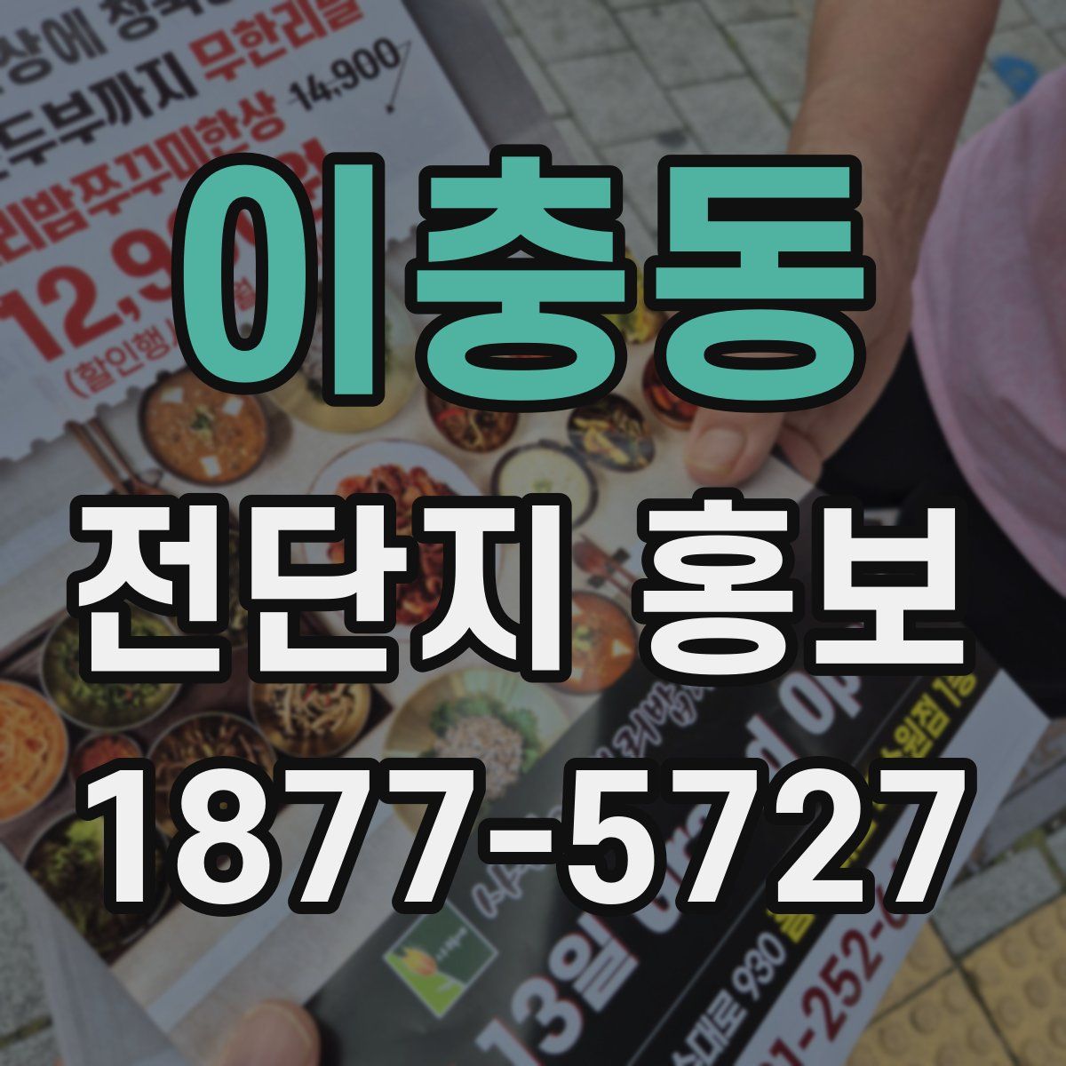 이충동 전단지 홍보