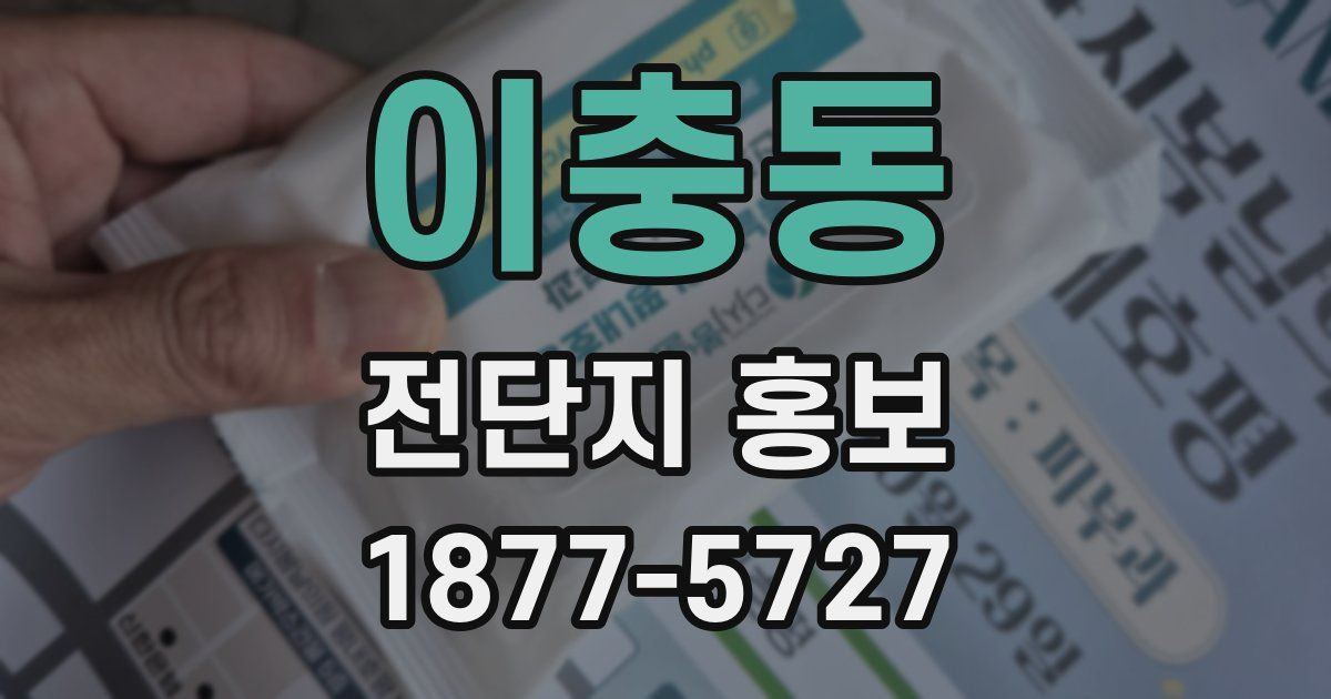 이충동 전단지 홍보