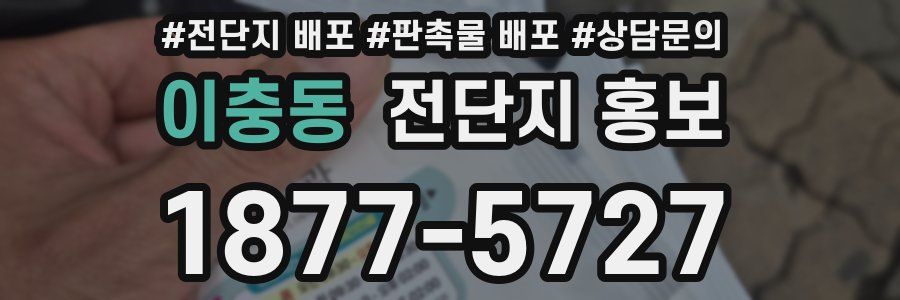 이충동 전단지 홍보