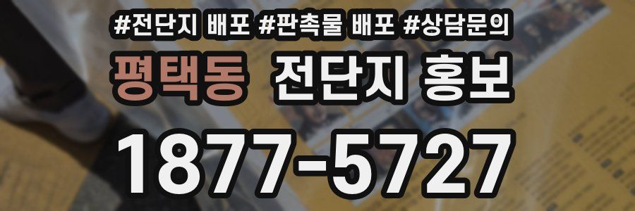 평택동 전단지 홍보