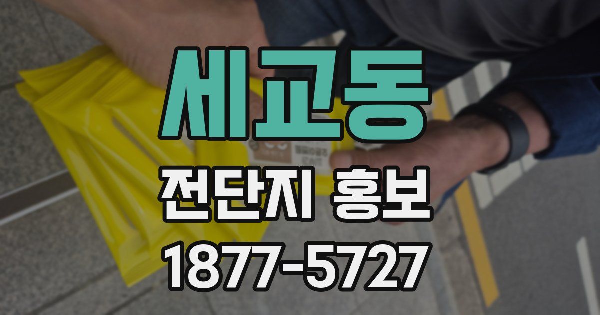 세교동 전단지 홍보