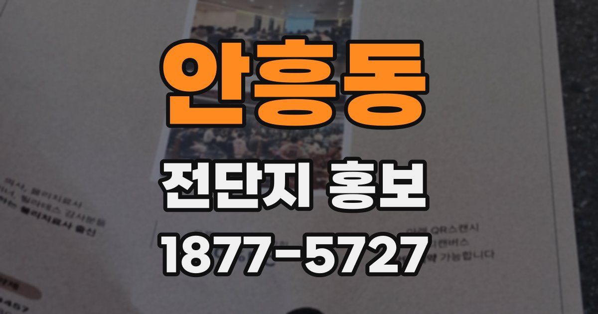 안흥동 전단지 홍보