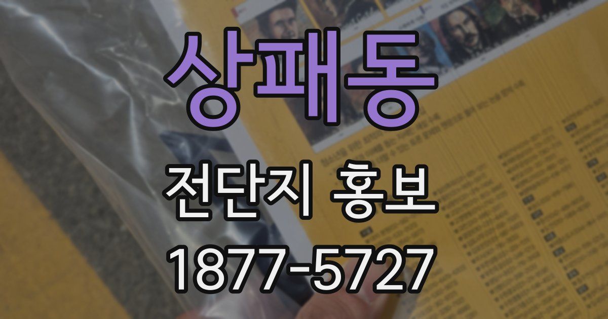 상패동 전단지 홍보