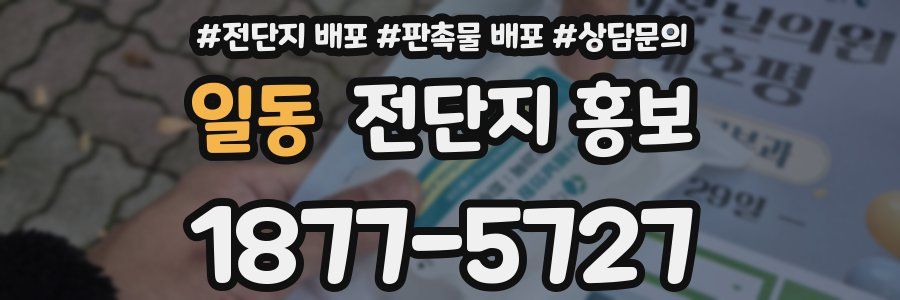 일동 전단지 홍보