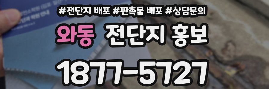 와동 전단지 홍보