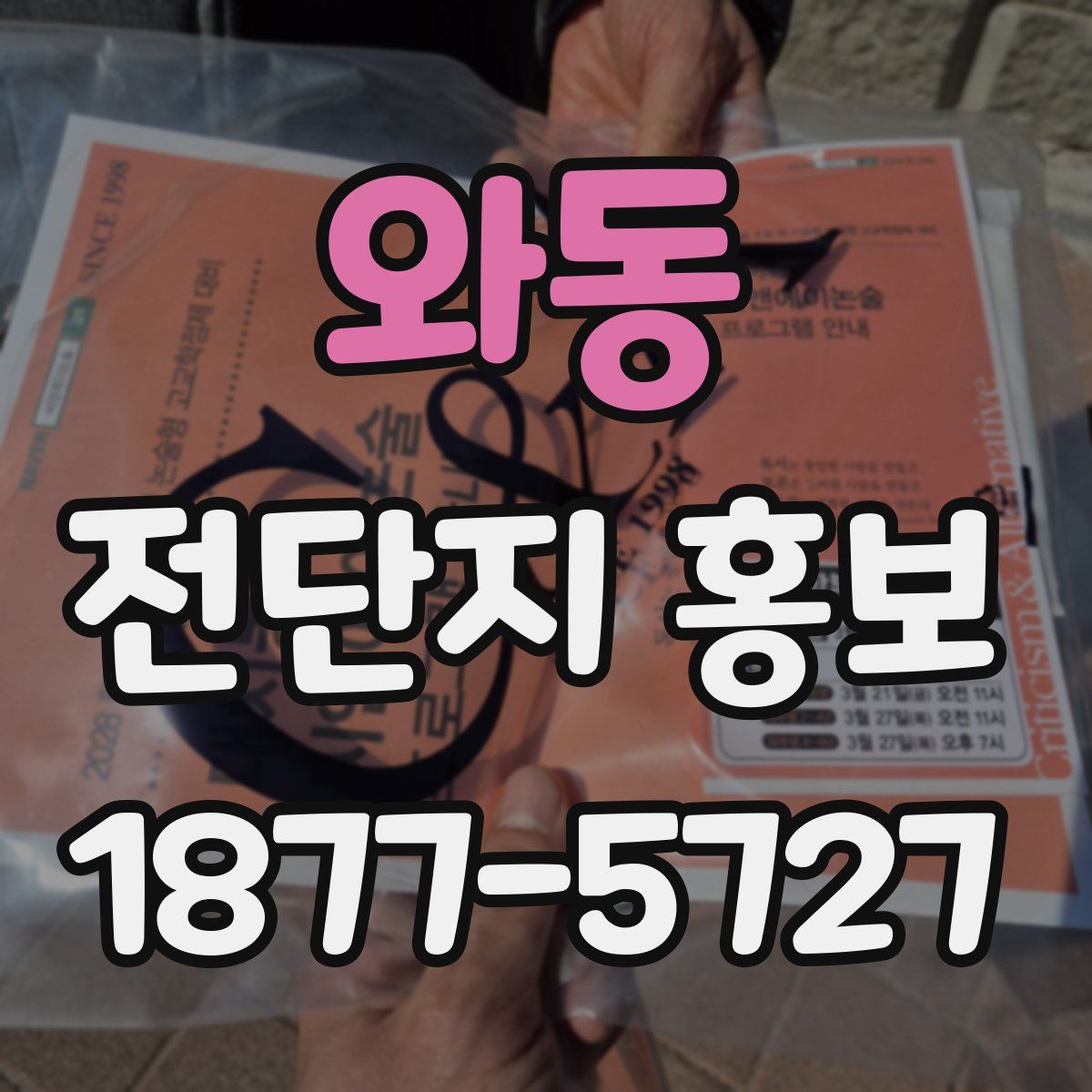 와동 전단지 홍보