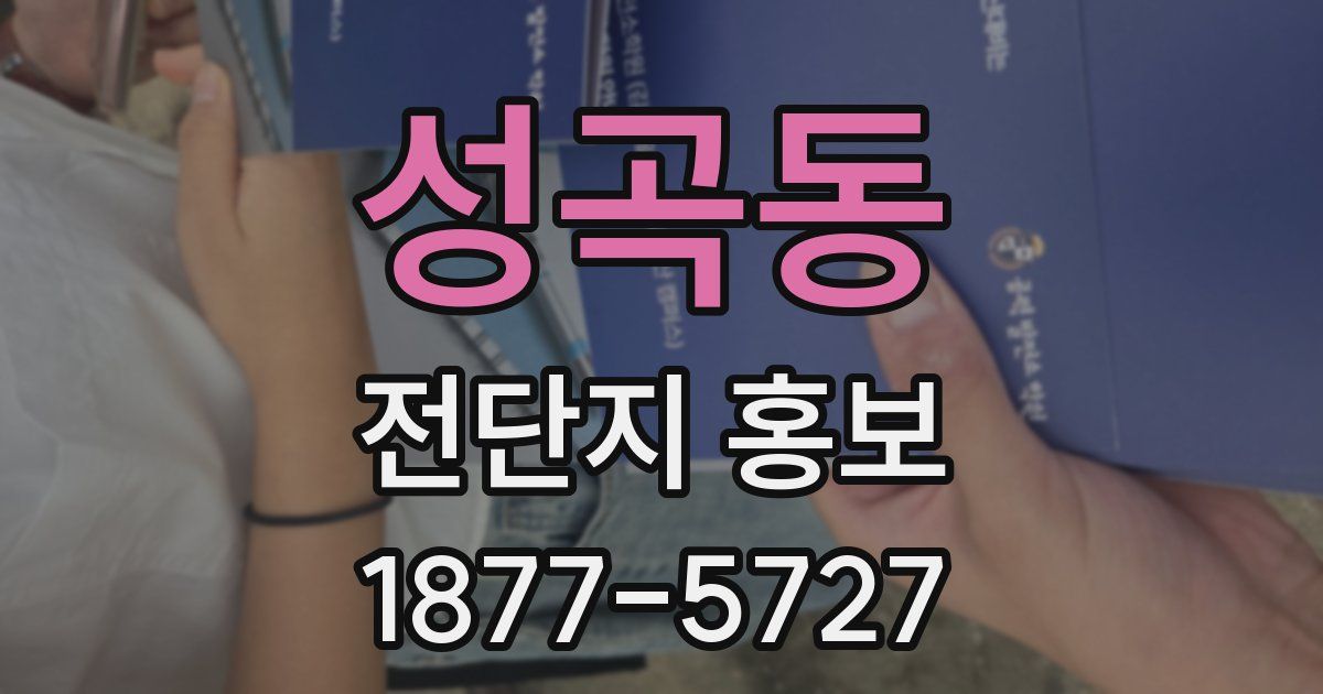 성곡동 전단지 홍보