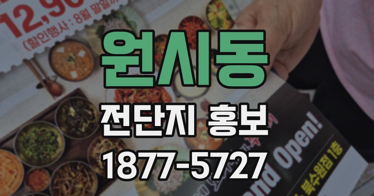 원시동 전단지 홍보