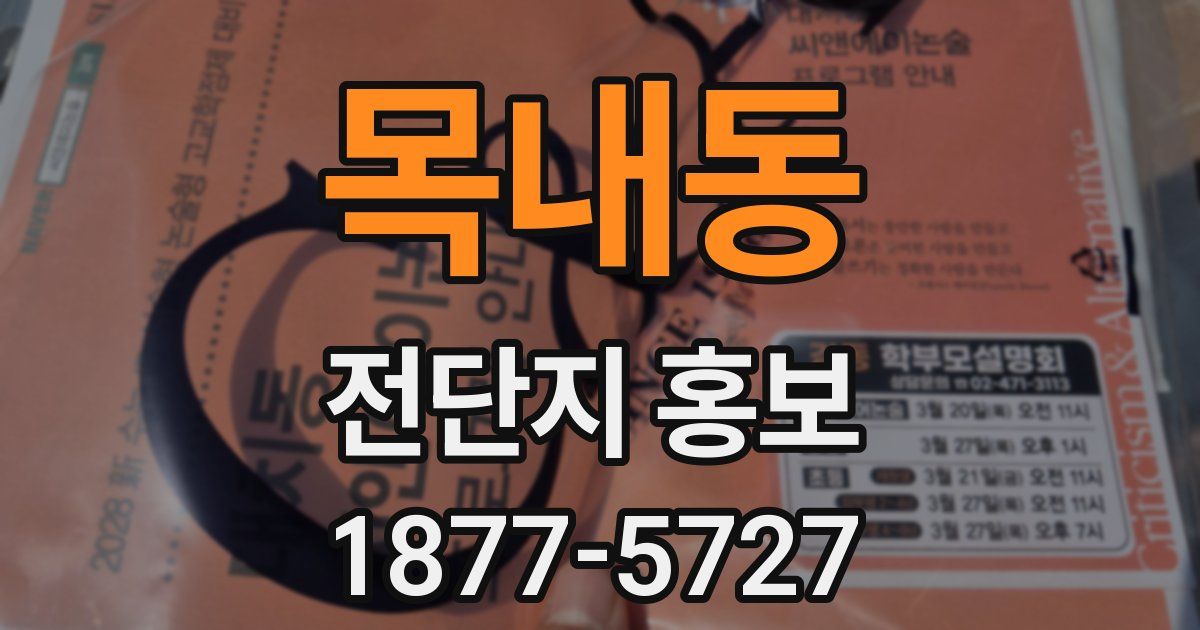 목내동 전단지 홍보