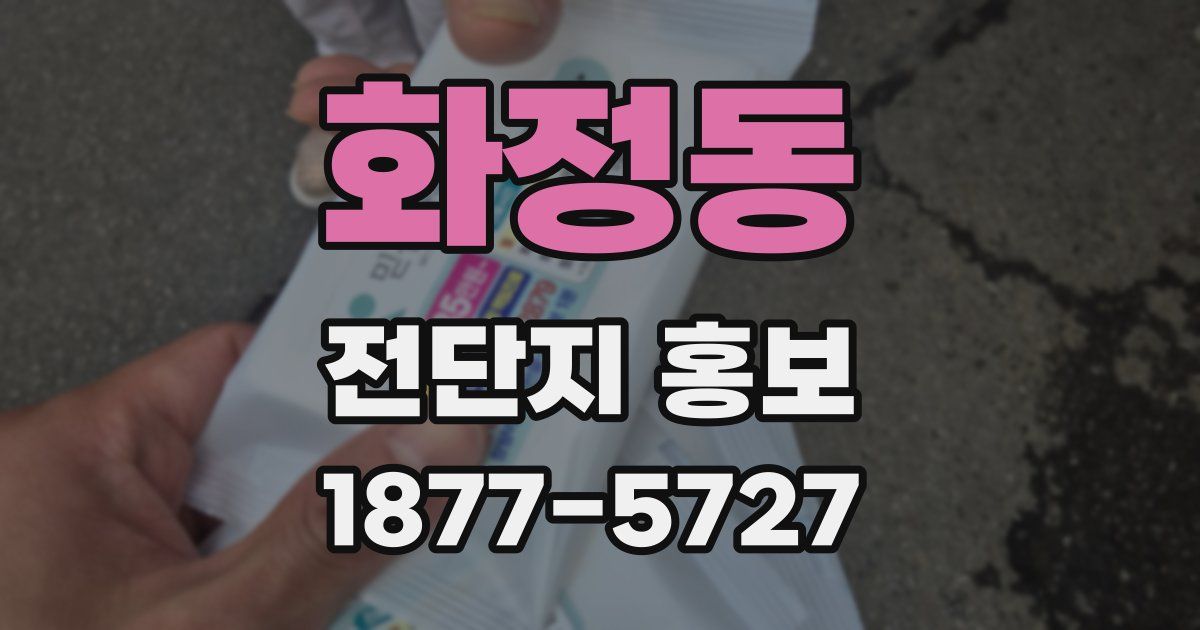 화정동 전단지 홍보