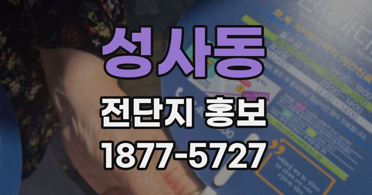 성사동 전단지 홍보
