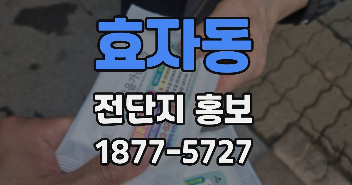 효자동 전단지 홍보