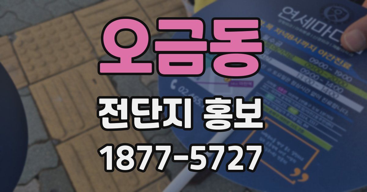 오금동 전단지 홍보