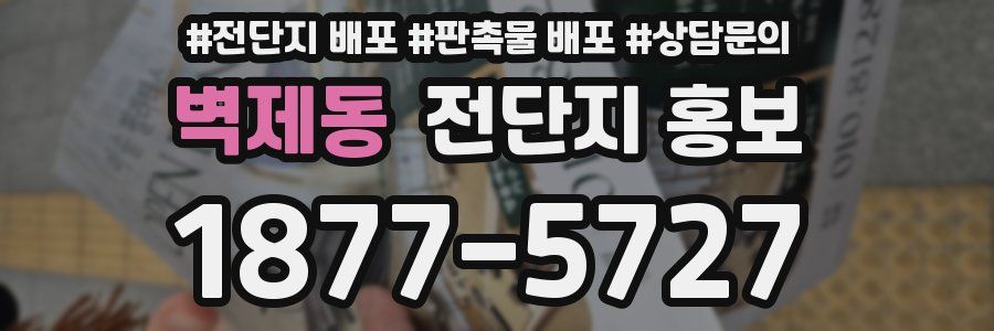 벽제동 전단지 홍보