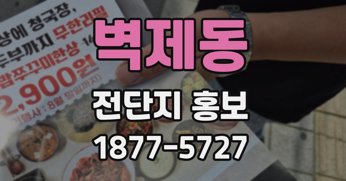 벽제동 전단지 홍보