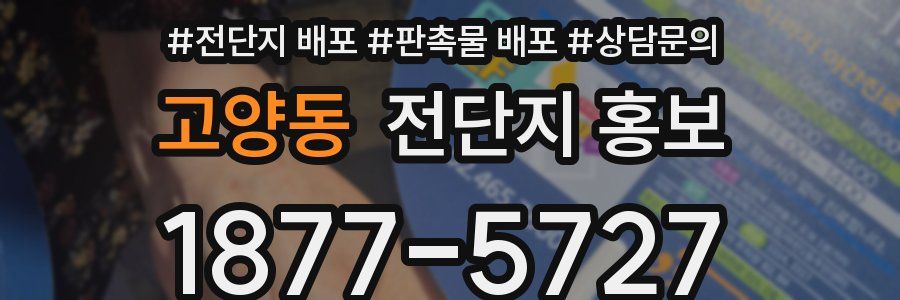 고양동 전단지 홍보