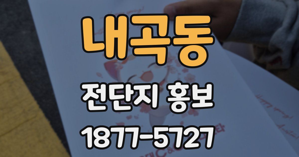 내곡동 전단지 홍보