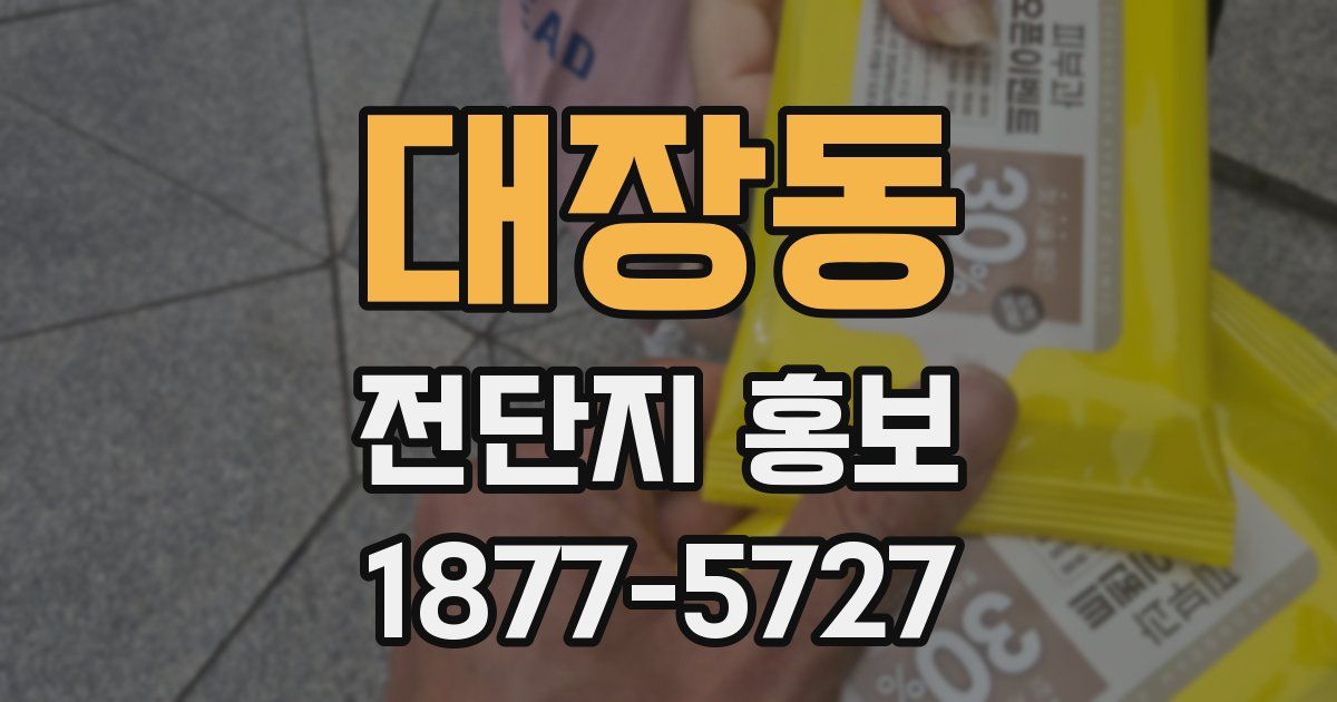 대장동 전단지 홍보