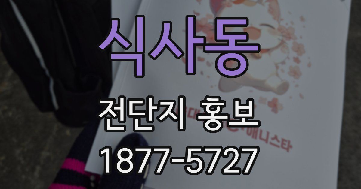 식사동 전단지 홍보