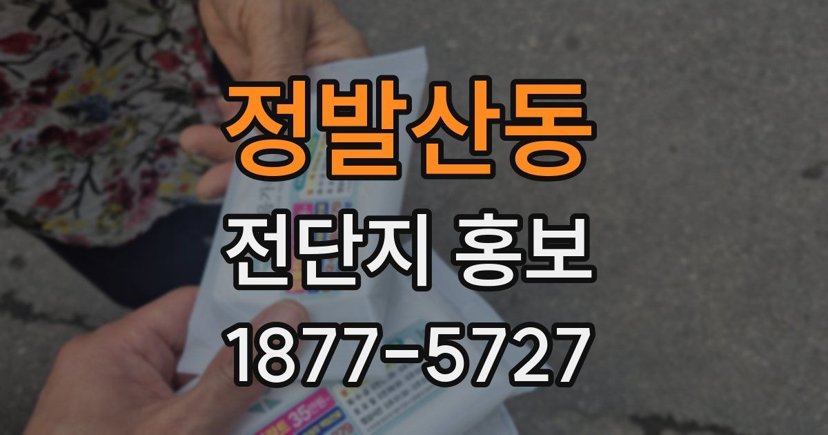 정발산동 전단지 홍보