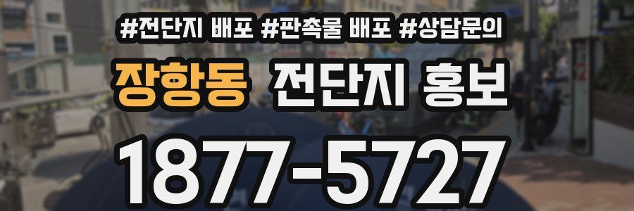장항동 전단지 홍보