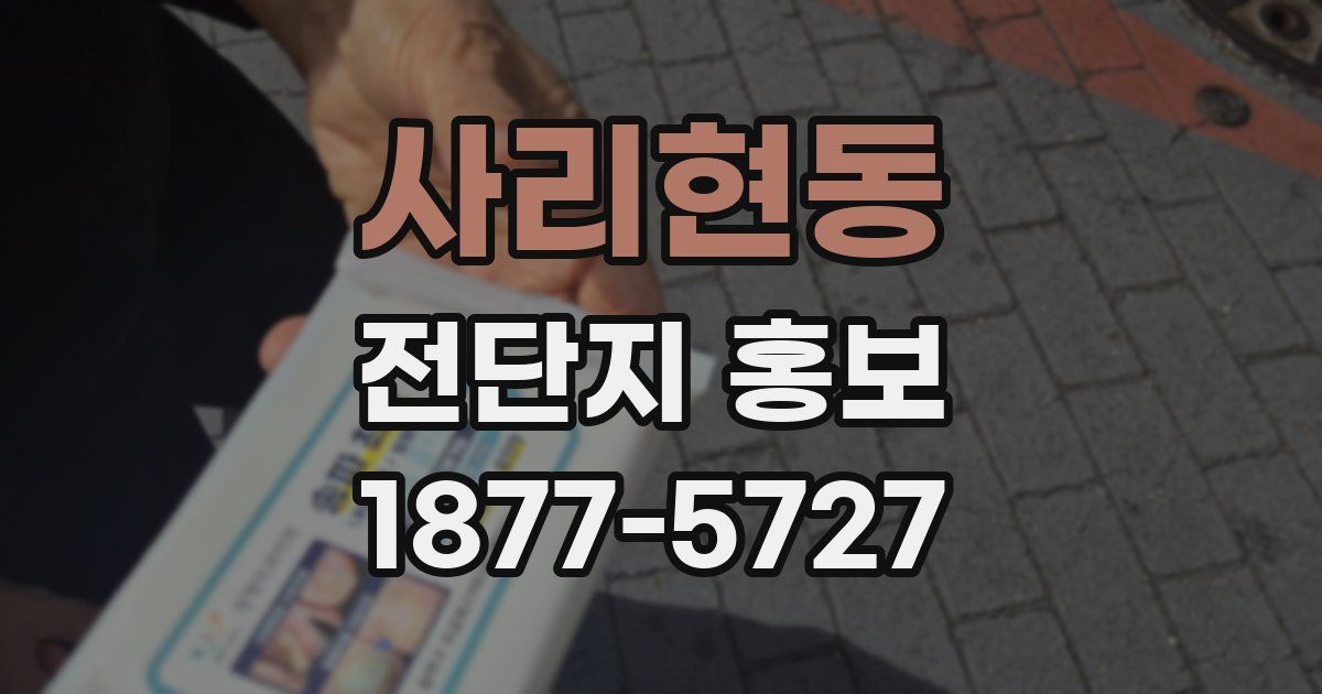 사리현동 전단지 홍보