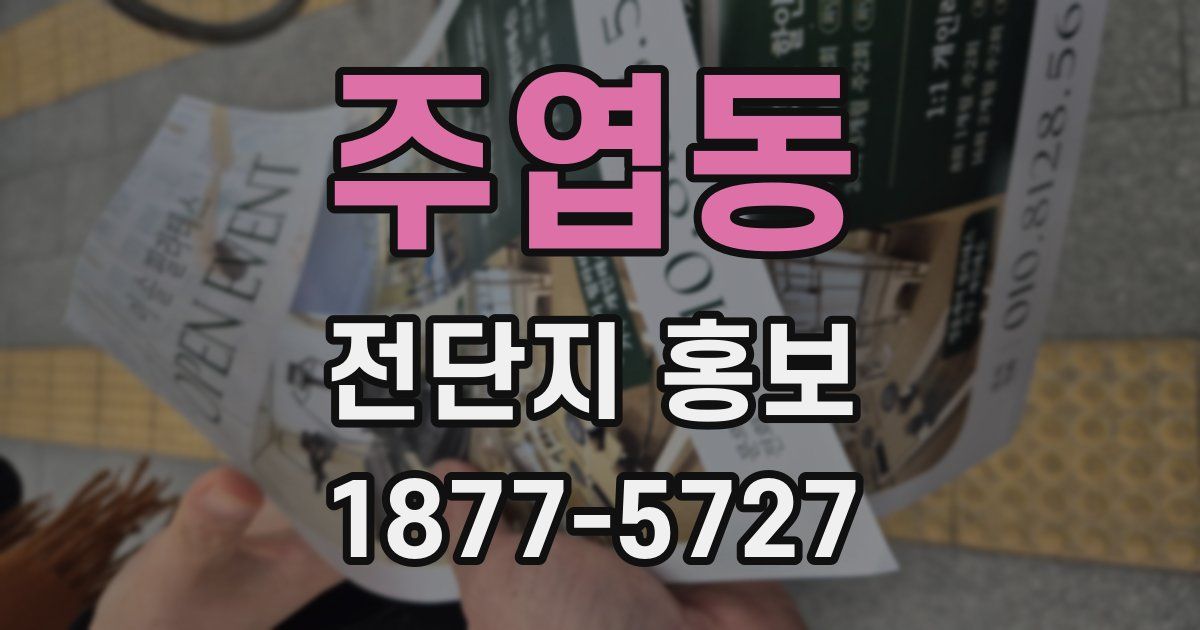 주엽동 전단지 홍보