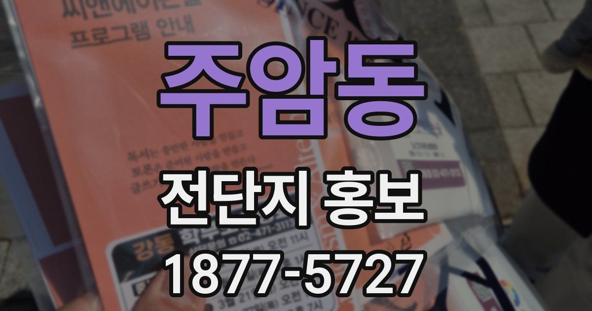 주암동 전단지 홍보