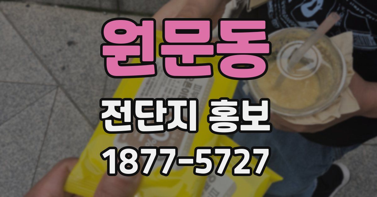 원문동 전단지 홍보