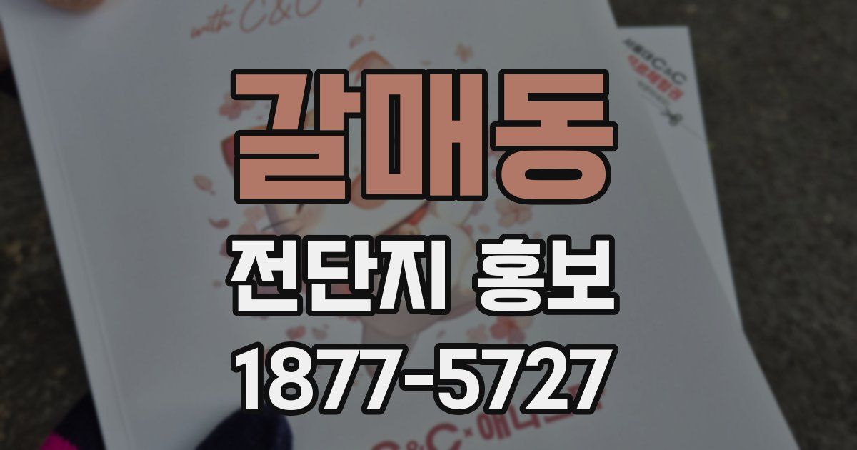 갈매동 전단지 홍보