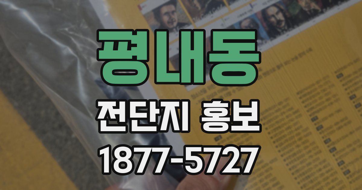 평내동 전단지 홍보