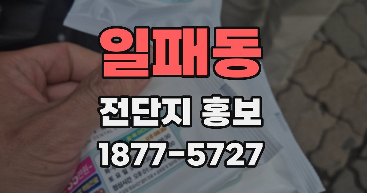 일패동 전단지 홍보