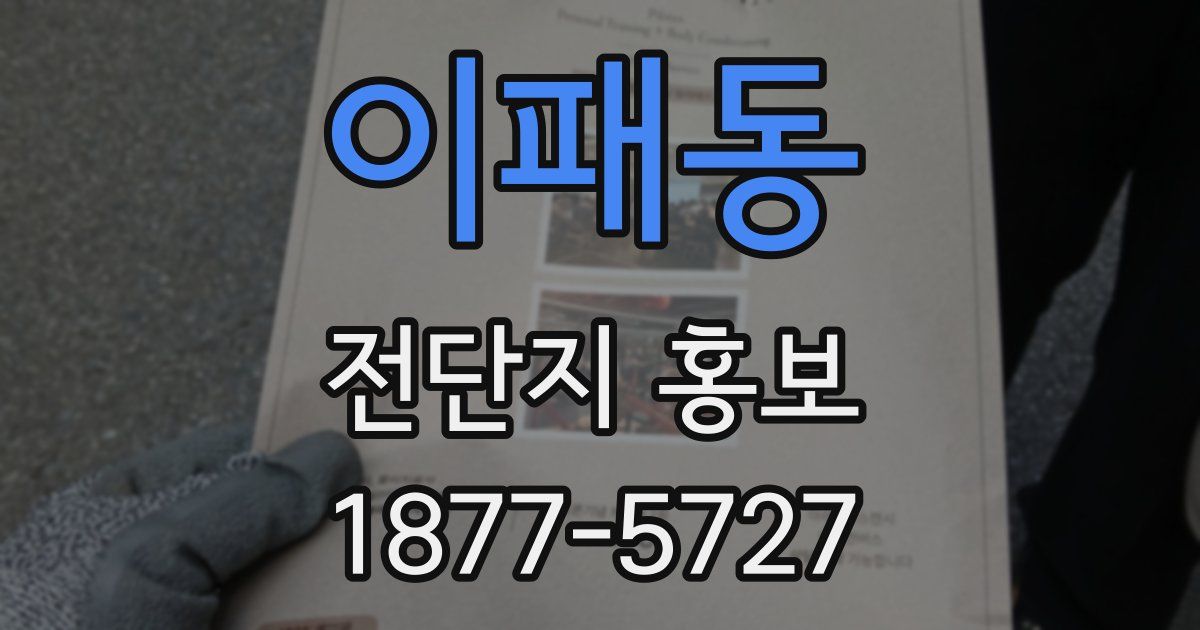 이패동 전단지 홍보