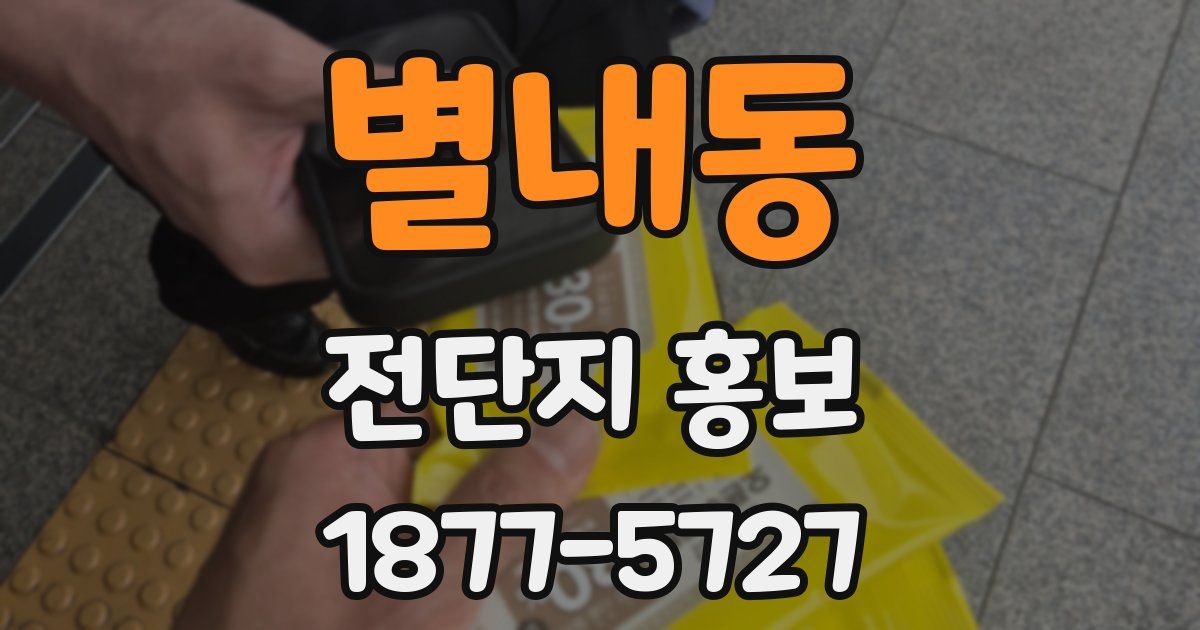 별내동 전단지 홍보