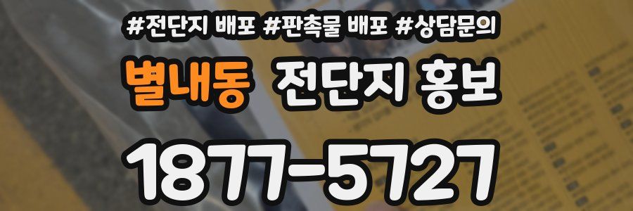 별내동 전단지 홍보