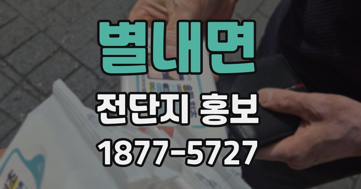 별내면 전단지 홍보