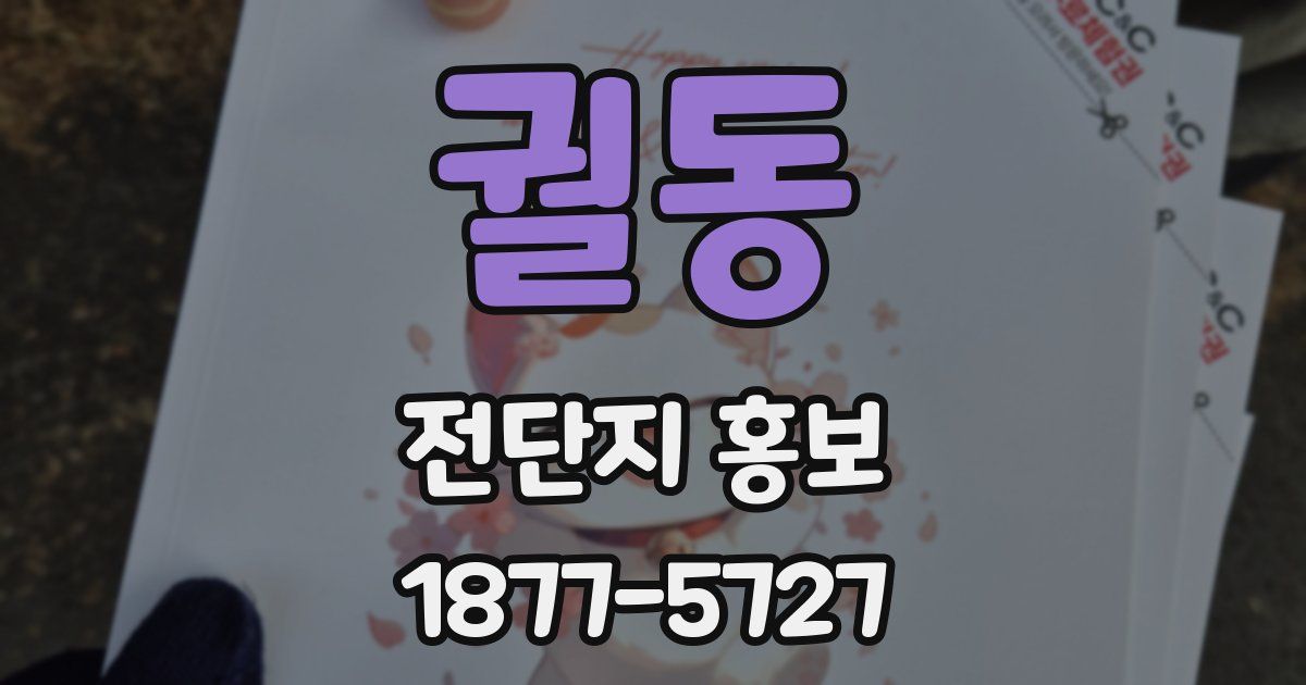궐동 전단지 홍보